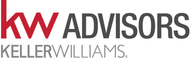 The logo for keller williams real estate advisors is red and black.