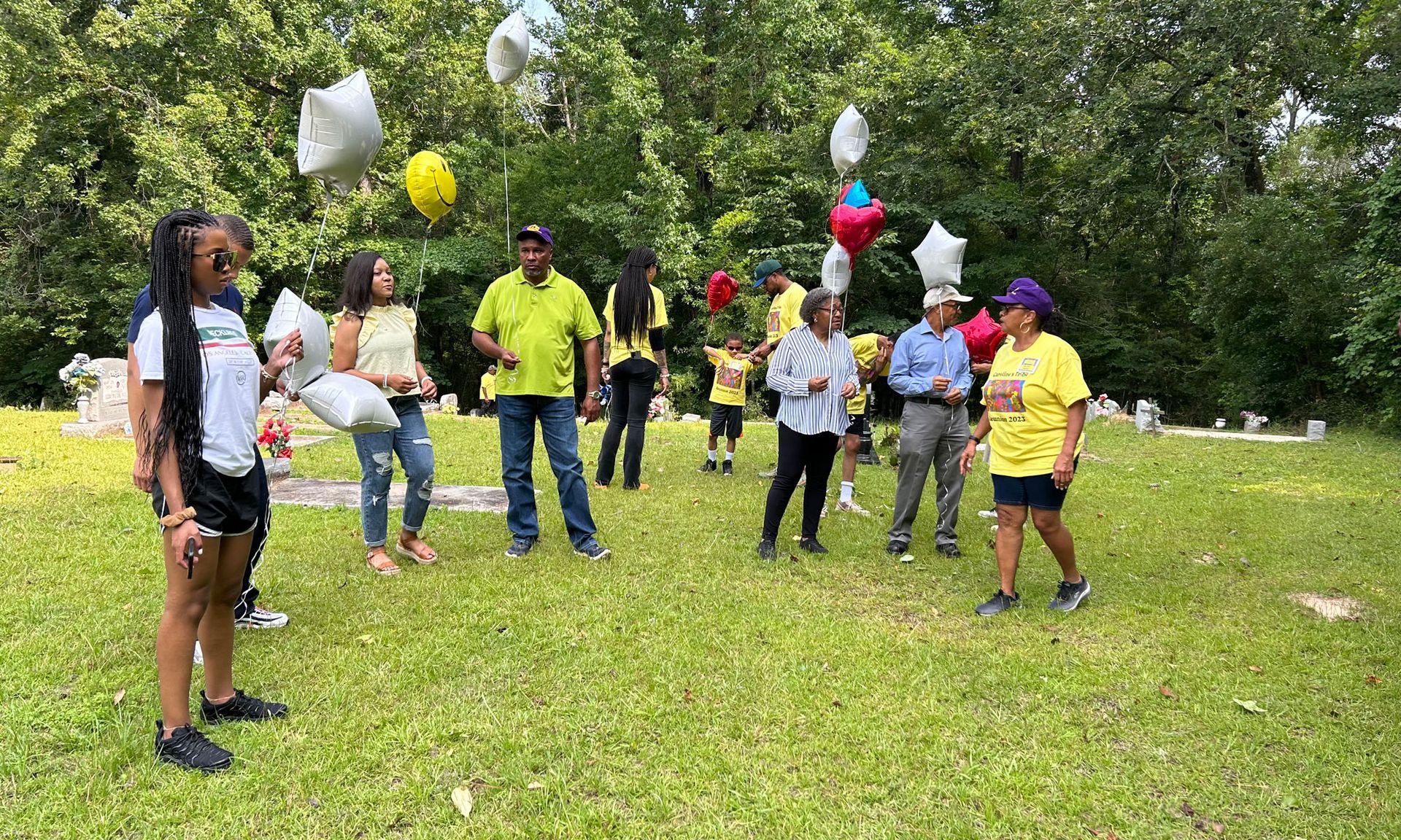 multi generation family gather in a reunion