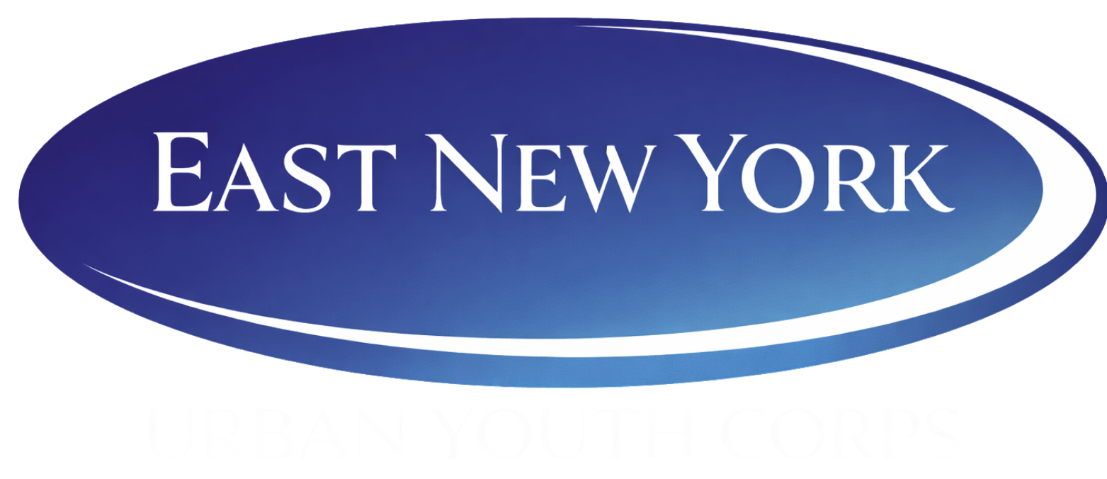 East New York logo within a blue oval.