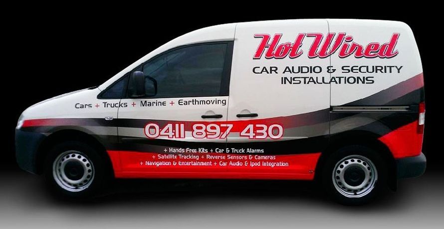 Hot Wired Car Audio and Security mobile installations van