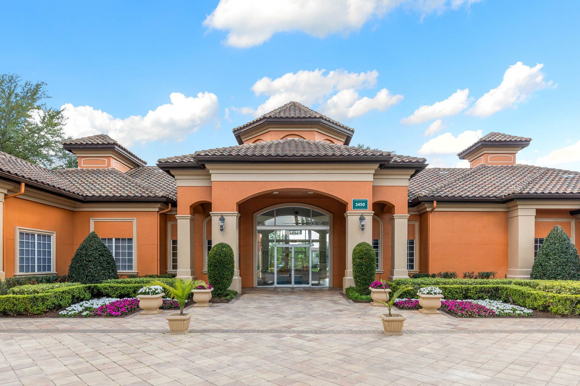 Leasing office exterior at The Debra in Orlando, FL.