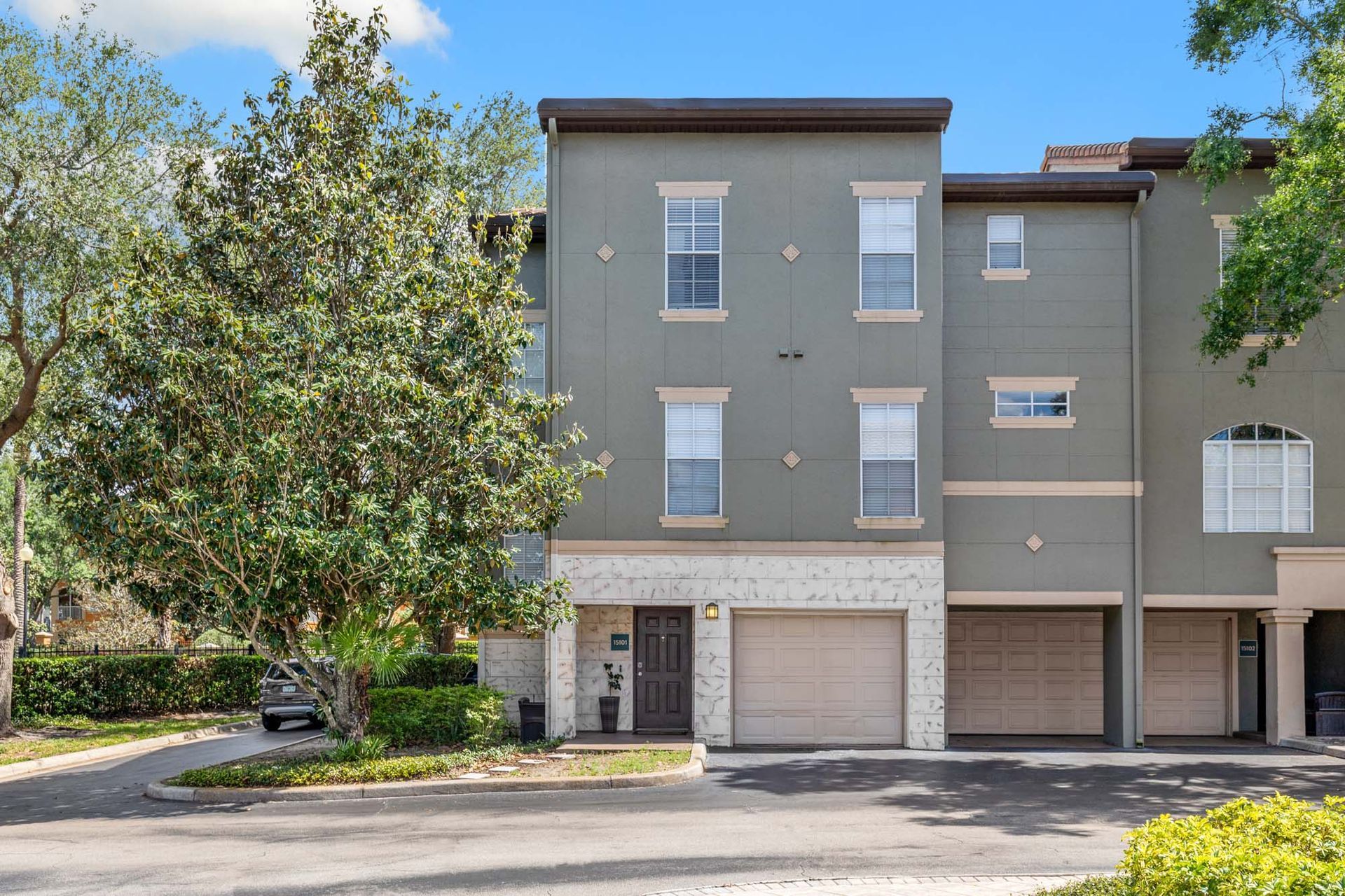 Apartment exterior at The Debra in Orlando, FL.