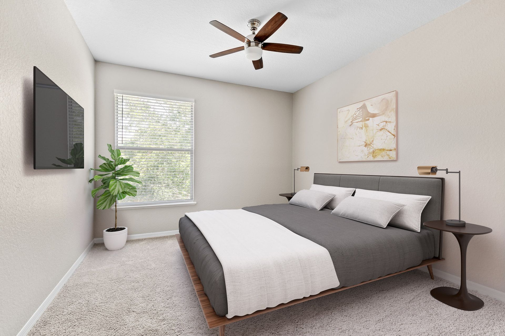 Bedroom at The Debra in Orlando, FL.