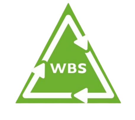 Green triangle with white border and arrows, with