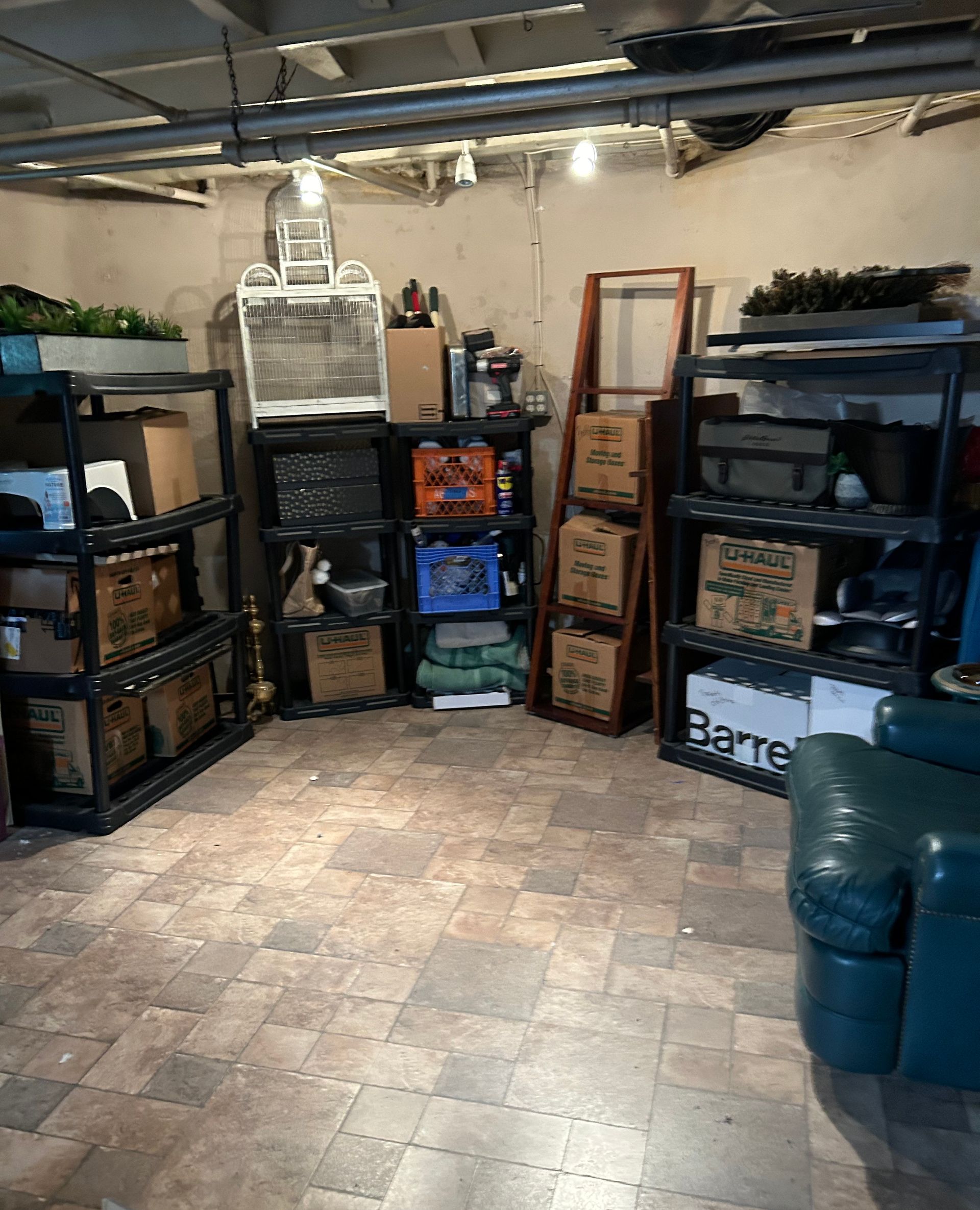 After image of organized basement