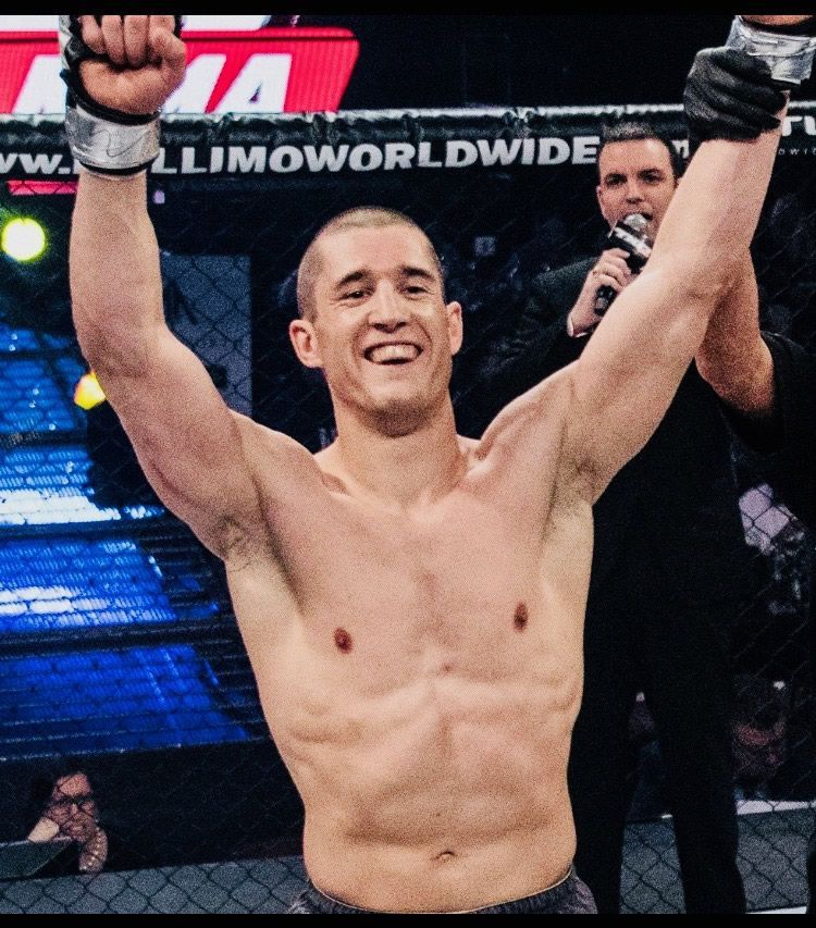 Collin Baikie in the UFC octagon in Canada.