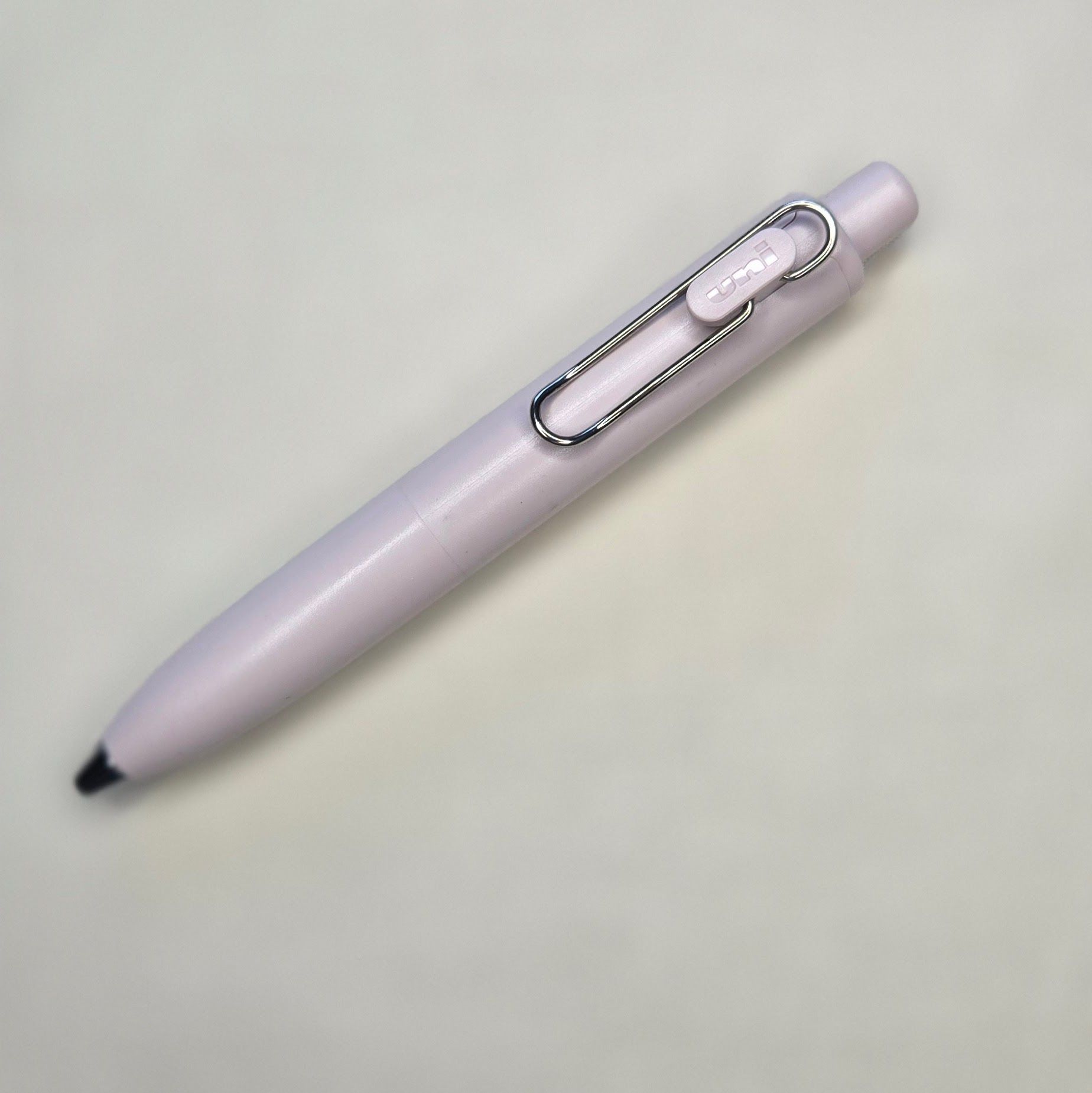Uni-ball One P Gel Pen - 0.38 mm  Black Gel Ink / Peach (soft pink) body