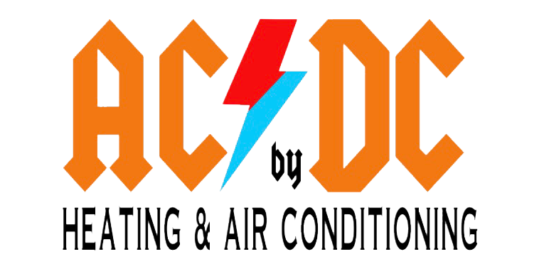 A logo for AC/DC heating and air conditioning.
