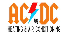 A logo for AC/DC heating and air conditioning.