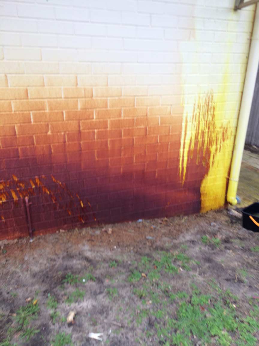 Wall with Full of Stains — Perth — Rusty Bore Stain Removal