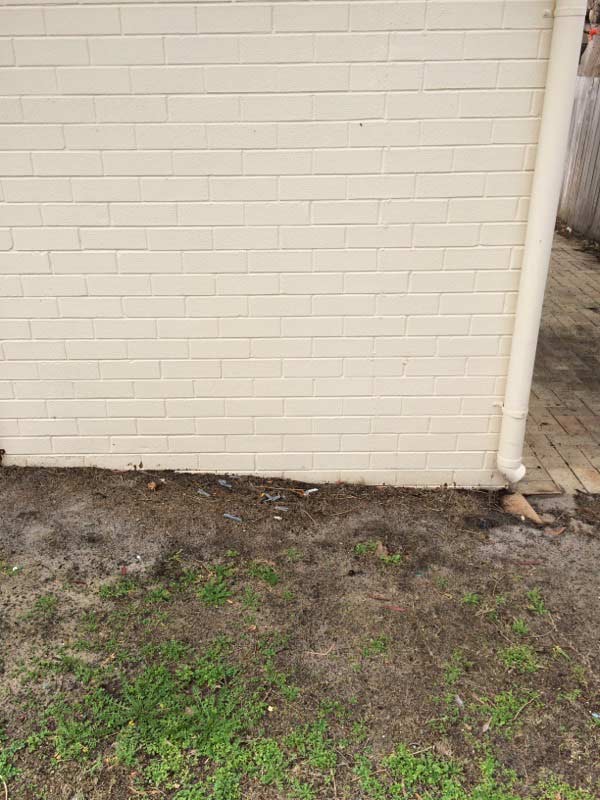 Wall After Stain Removal — Perth — Rusty Bore Stain Removal