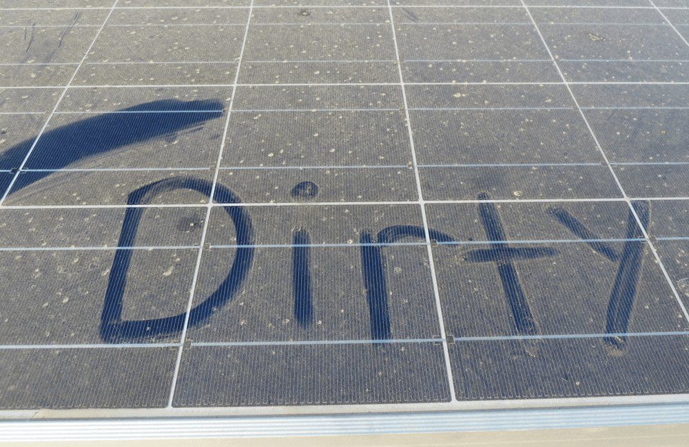 dirty solar panels