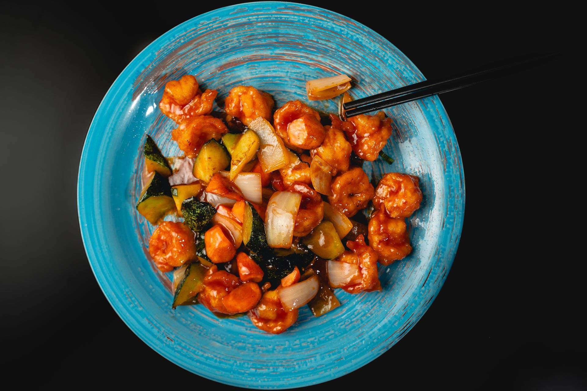 Gamberetti e verdure