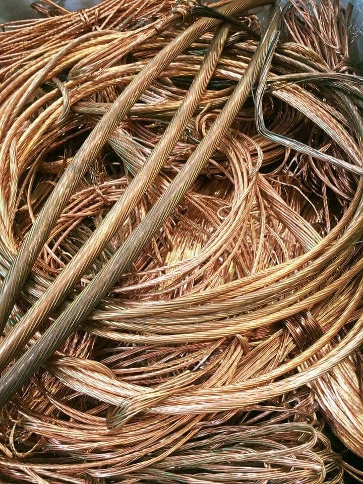 A Pile of Copper Wire is Sitting on Top of a Table — Hastings Scrap Metal Recyclers in Wauchope, NSW