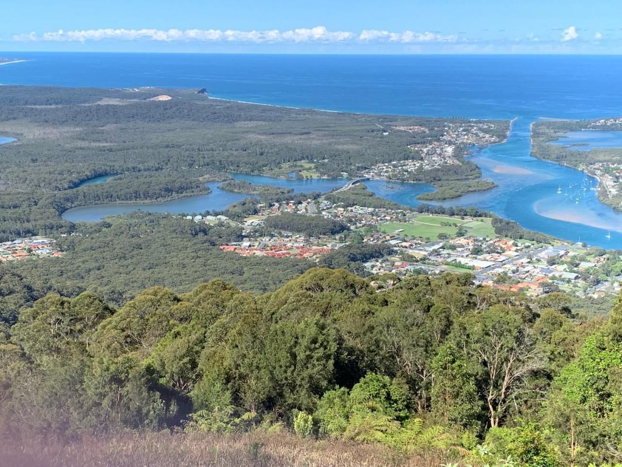 A Large Body of Water With Trees on the Shore and a Blue Sky in the Background — Hastings Scrap Metal Recyclers in Laurieton, NSW
