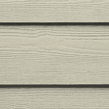 A close up of a white wooden siding.