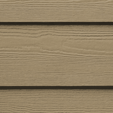 A close up of a wooden siding.
