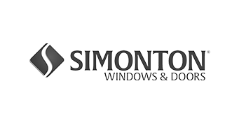 A black and white logo for simonton windows and doors.