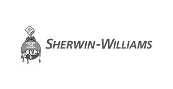 A black and white logo for sherwin williams paint.