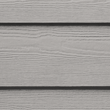 A close up of a gray wooden siding.