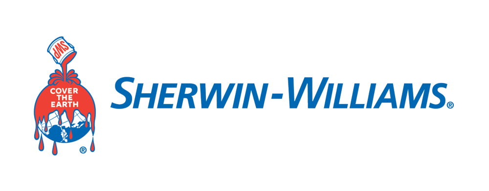 The logo for sherwin williams is shown on a white background.