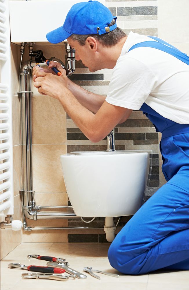 Plumber Checking Sanitary Washbasin Nampa Cleanline