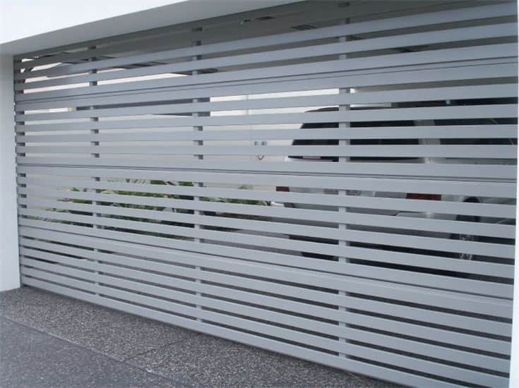 aluminium slatted garage door