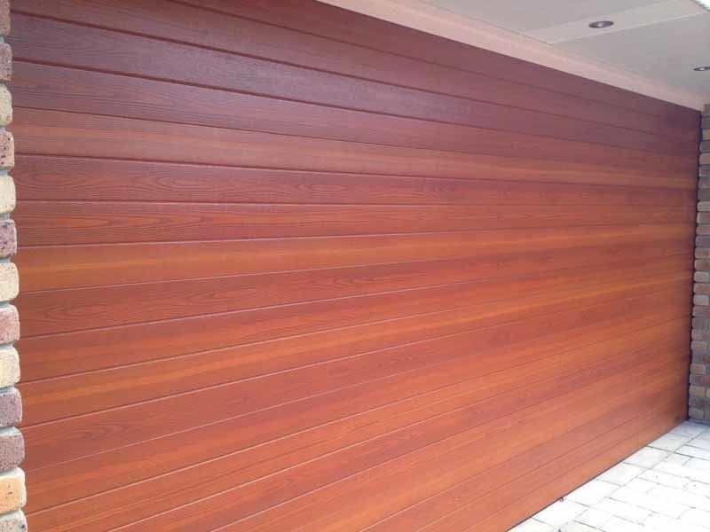 wood slat garage door