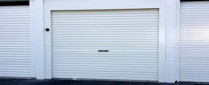 white garage door
