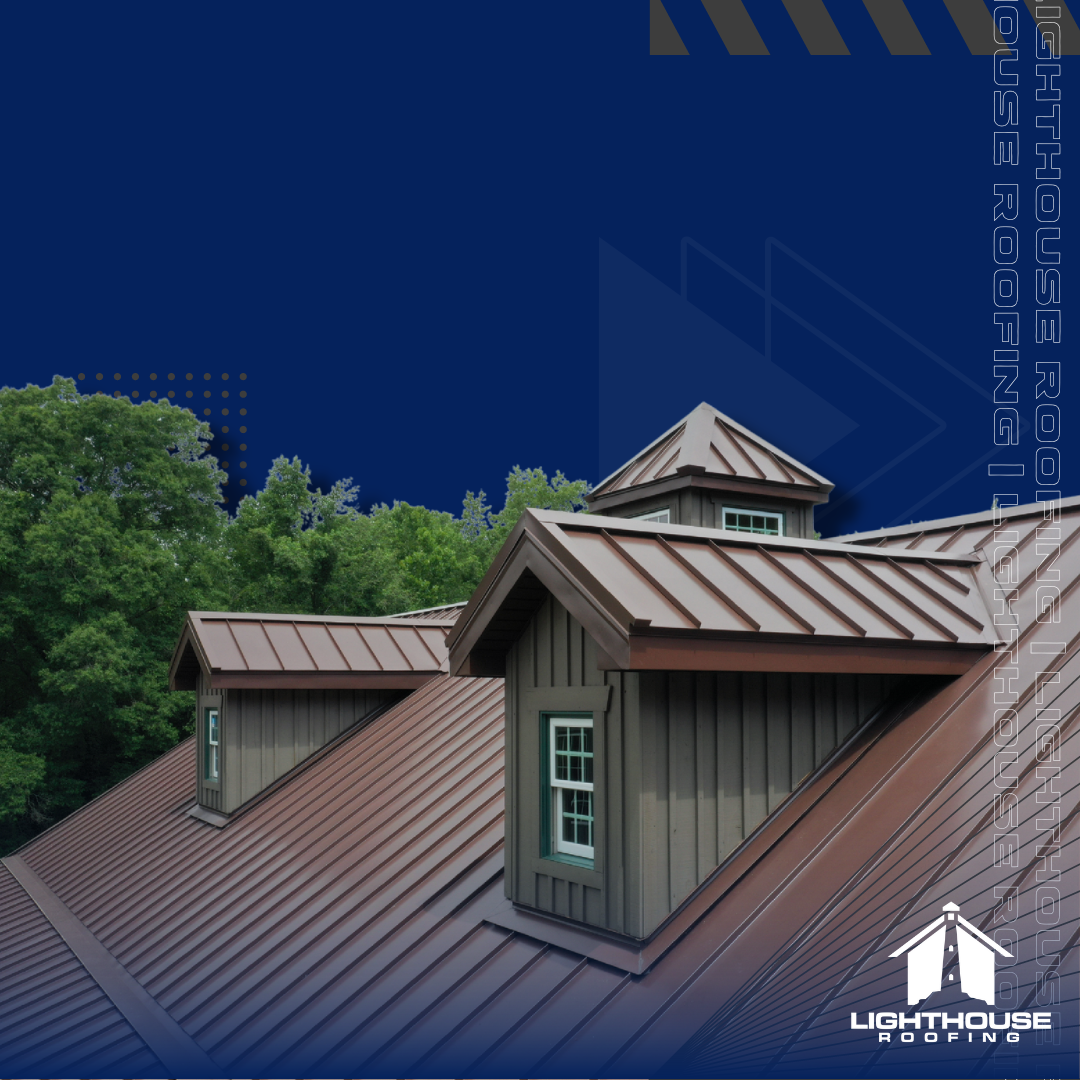 A picture of a roof from lighthouse roofing