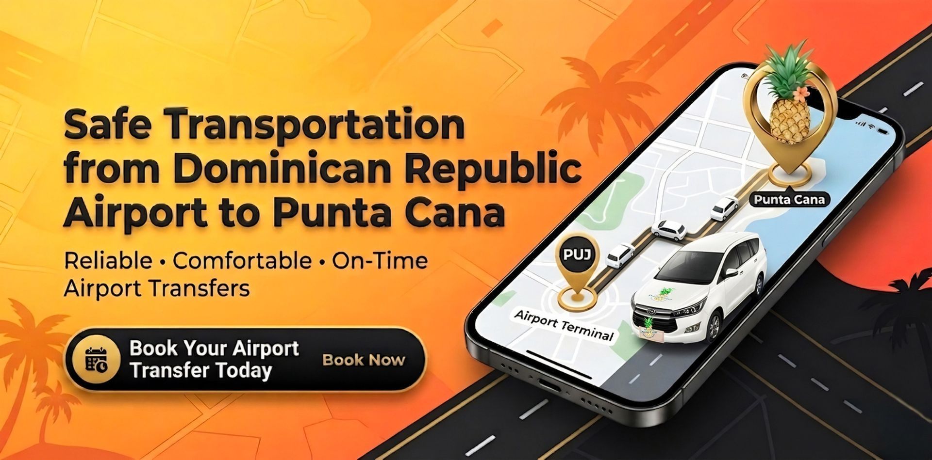 Safe transportation ad from Dominican Republic Airport to Punta Cana