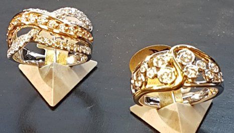 stunning golden rings with diamonds