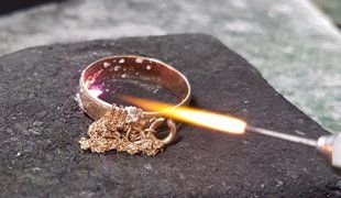 jewellery burnt for making