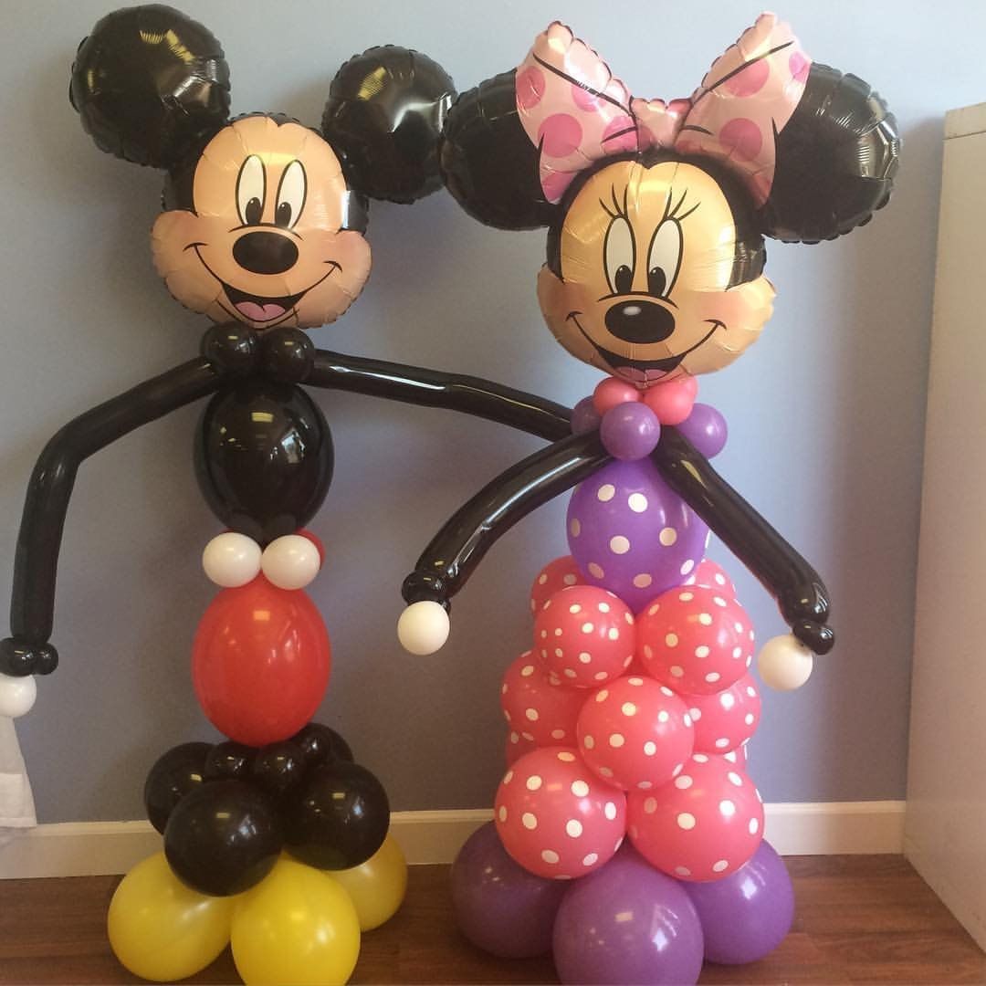 mickey and minnie mouse balloon columns lol