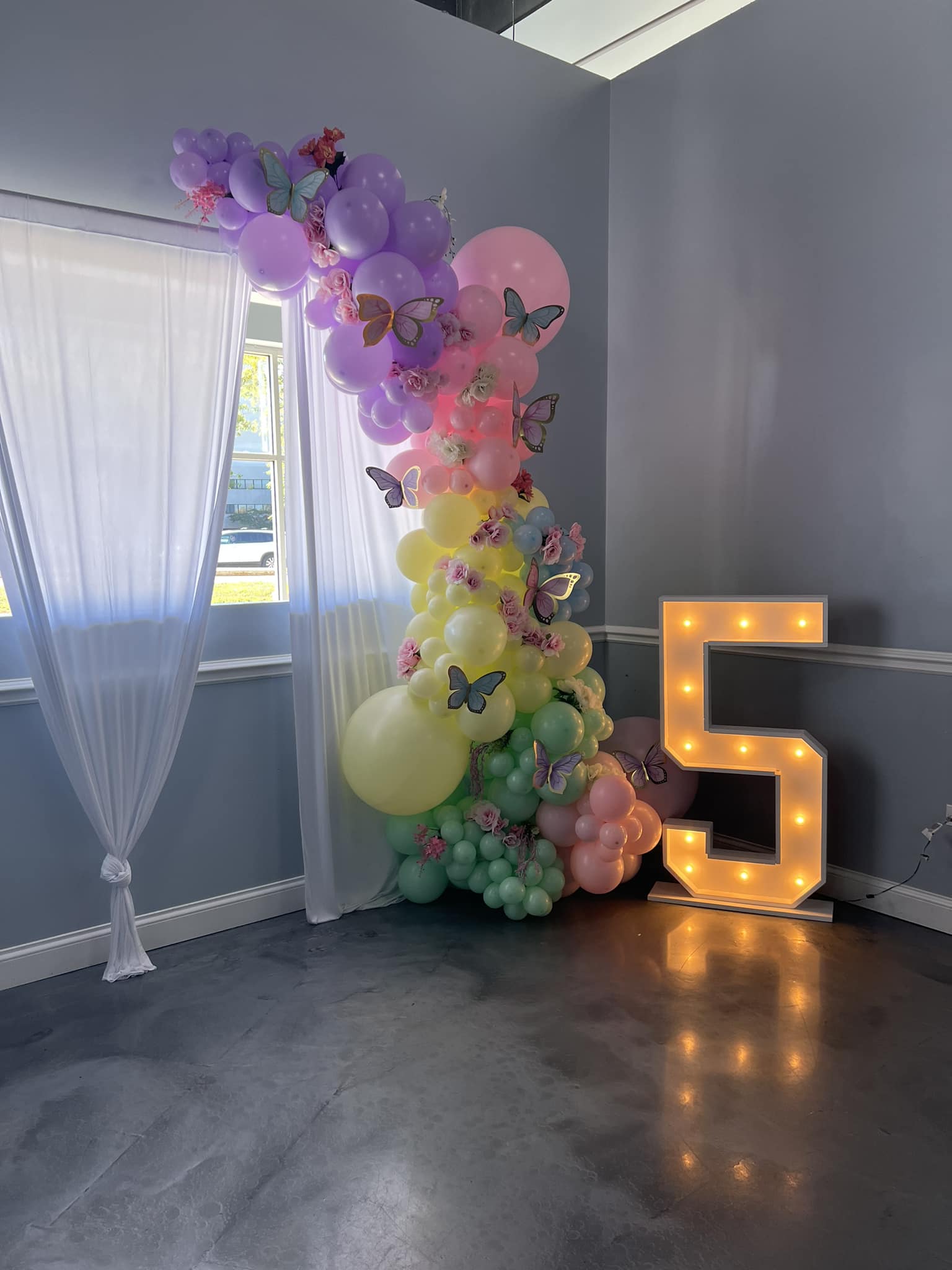 butterfly balloon arch