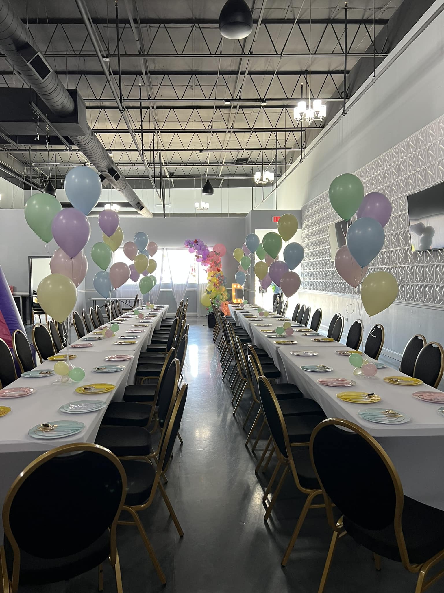 pastel balloon bouquets butterfly party