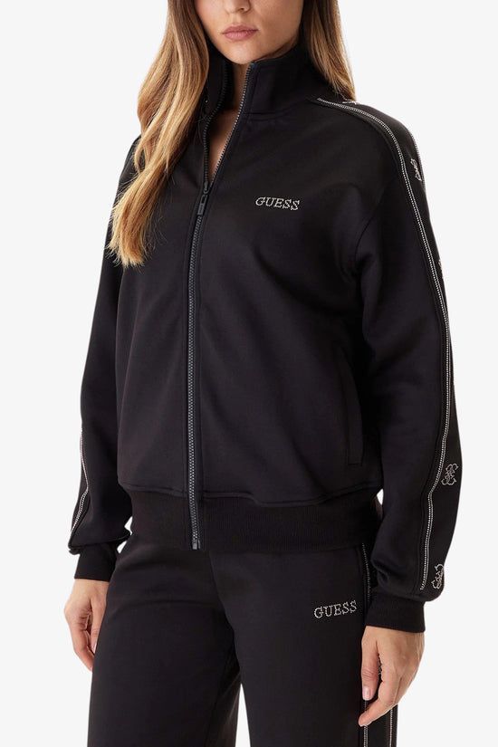 Giacca e pantaloni neri con logo 