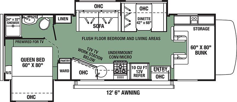 Forest River 28' model floor plan