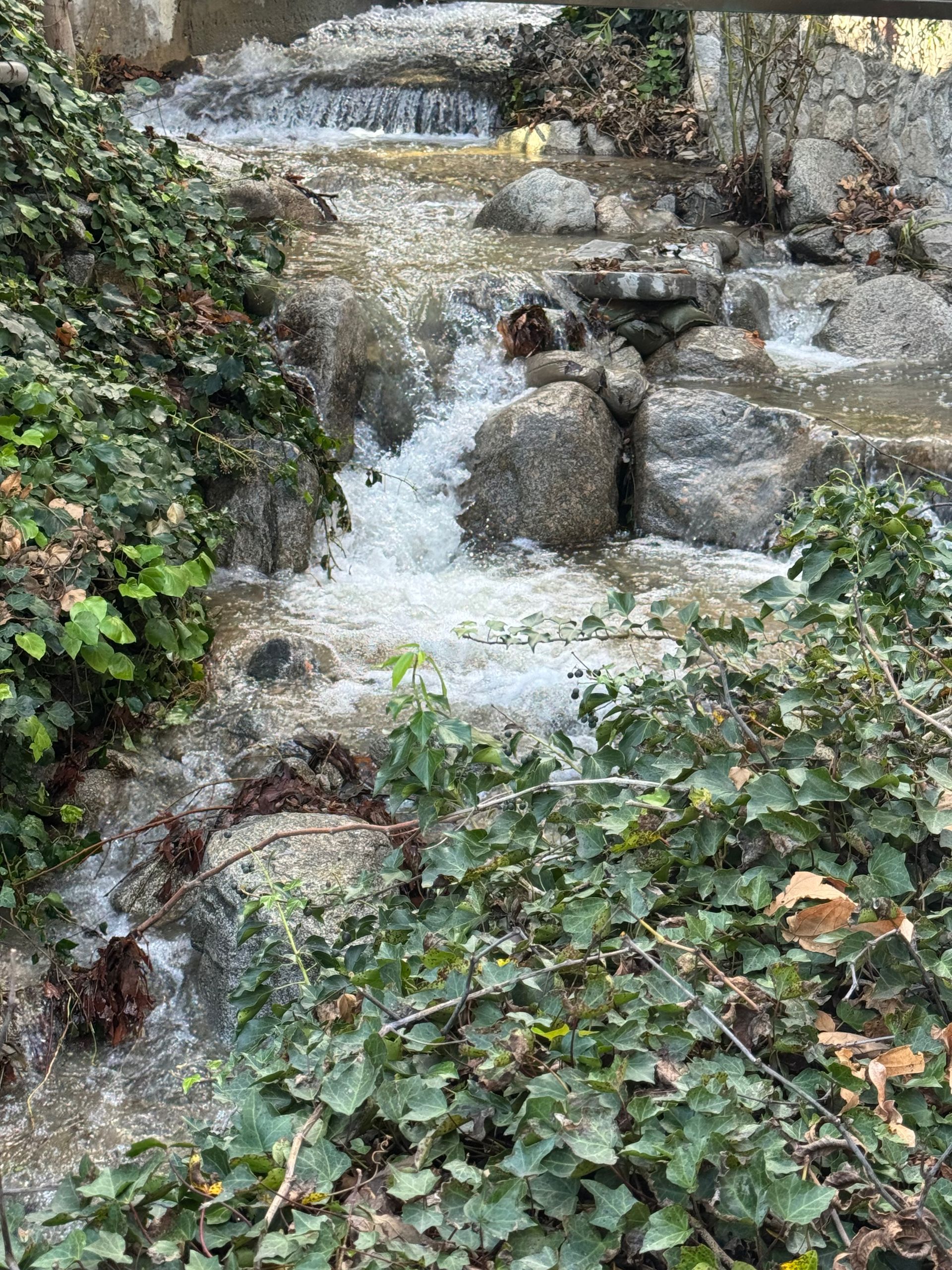 A sunset over a mountain range with a lot of fog
