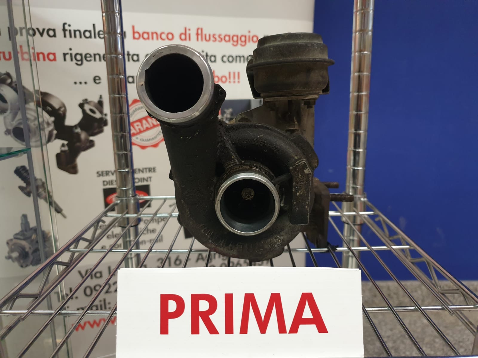 Turbocompressore prima della riparazione