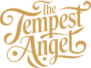 Gold script logo reading “The Tempest Angel” on a white background