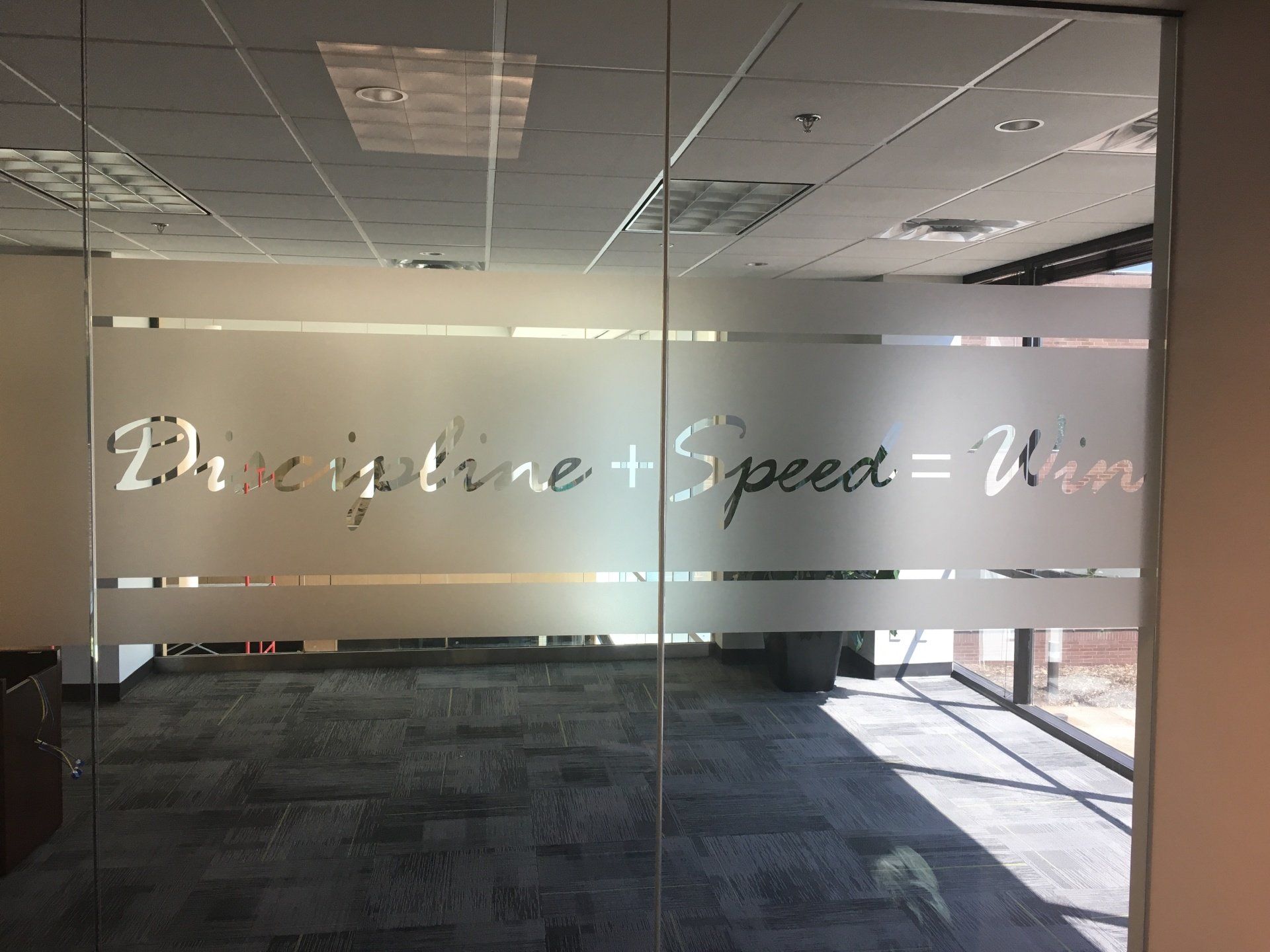 Glass Door — Door with Frosted Designs in Franklin, TN