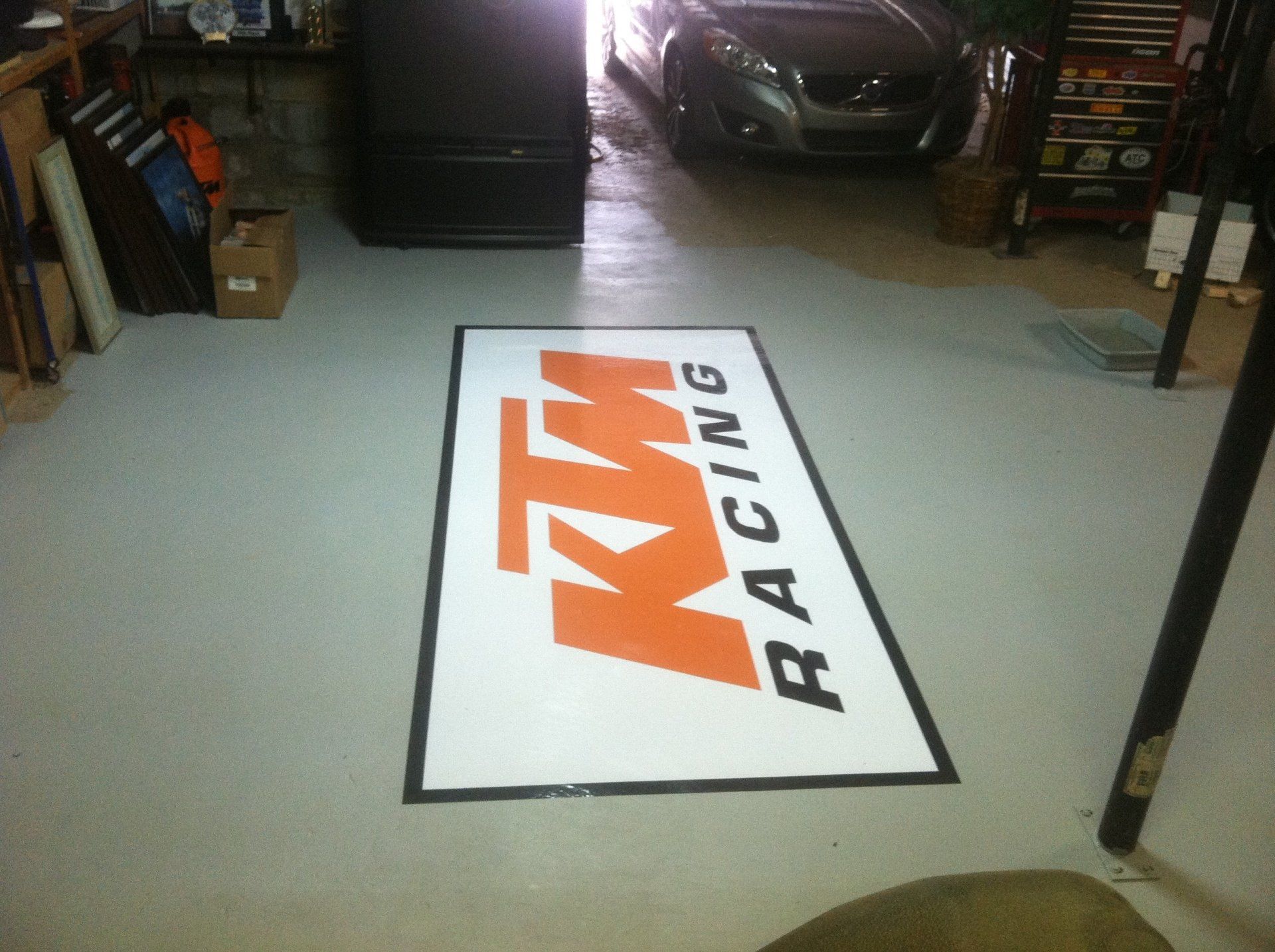 Garage Floor — KTM Racing in Franklyn, TN