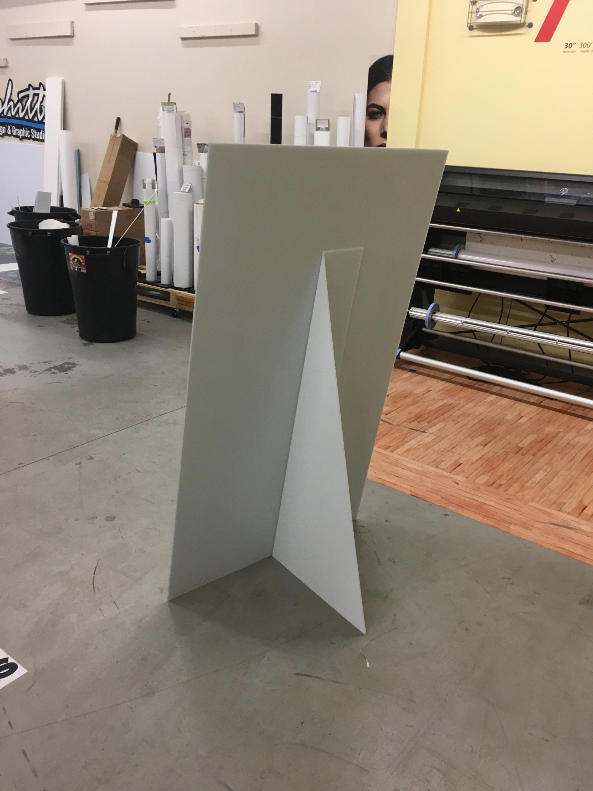Assemble — Tall white Standees in Franklin, TN