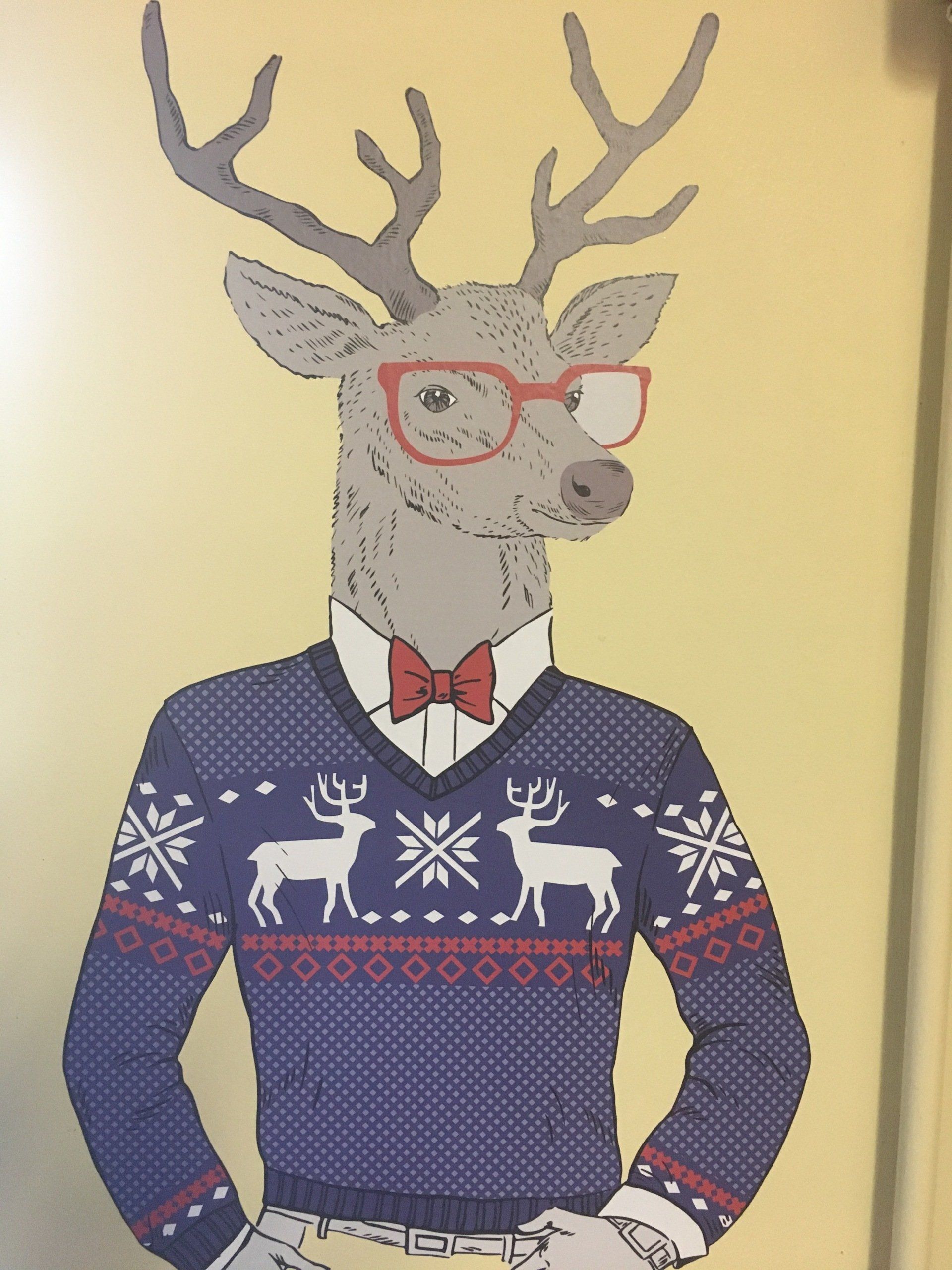 Figure Drawing — Reindeer with Blue Sweater in Franklin, TN