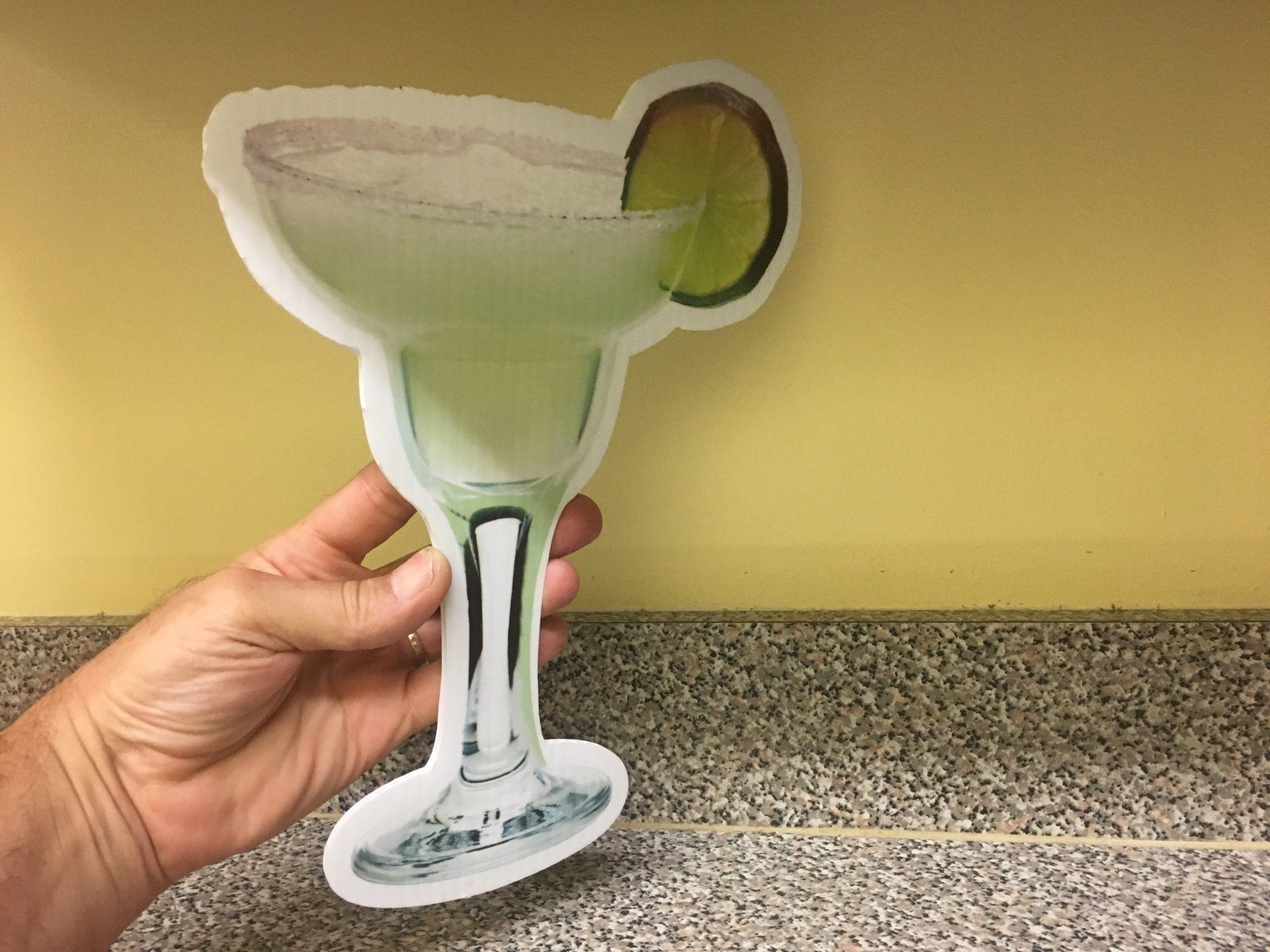 Glass Standee — Hand Holding a Drink in Franklin, TN