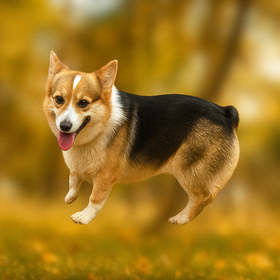 Two dogs are laying on a cushion on the floor