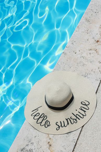 Straw sun hat with 