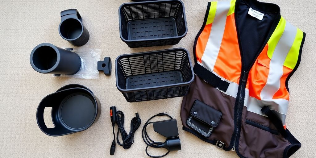 Mobility scooter accessories for comfort and safety during rides.