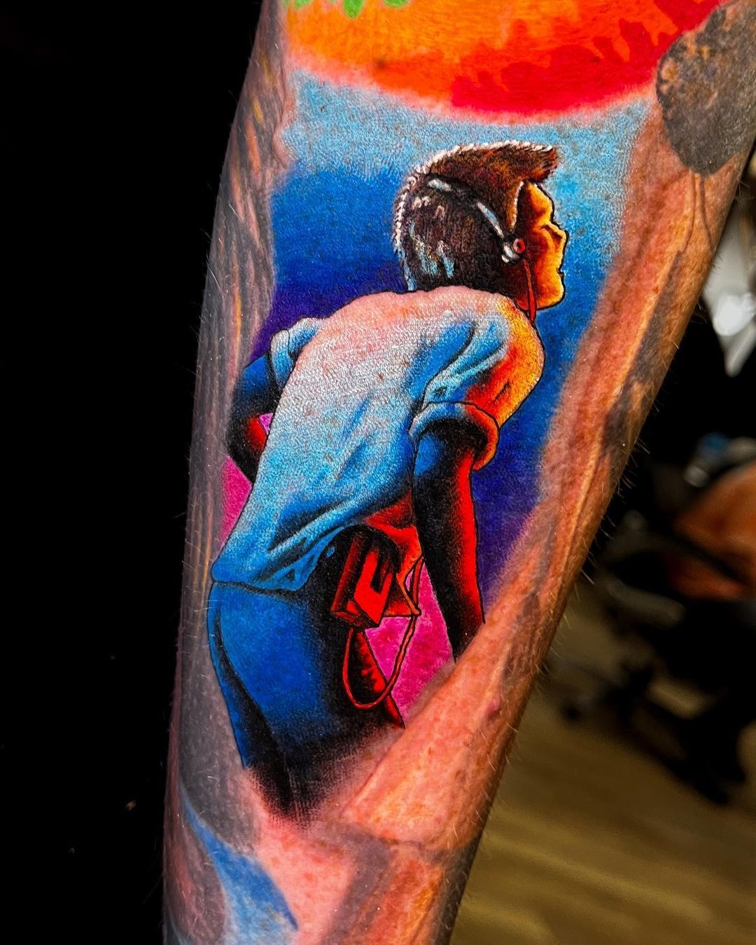 Man Listening To Music Tattoo — Orlando, FL — Red Gypsy Ink